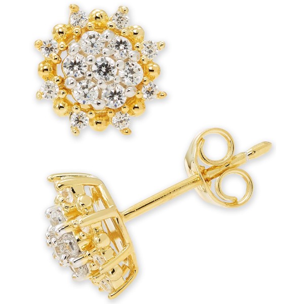 Diamond Cluster Stud Earrings (3/8 ct. t.w.) in 14k White or 14k Gold