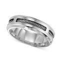 Men's Stainless Steel Ring, Comfort Fit Cable Wedding Band