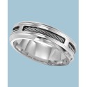 Men's Stainless Steel Ring, Comfort Fit Cable Wedding Band