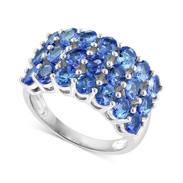 Tanzanite Matrix Cluster Ring (2-5/8 ct. t.w.) in Sterling Silver