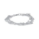 Beaded Multi Strand Bracelet in Silver Plate or 18k Gold Plate