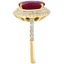 Ruby (4 ct. t.w.) & Diamond (5/8 ct. t.w.) Oval Double Halo Ring in 14k Gold