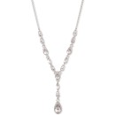 Pear-Shape Crystal Lariat Necklace, 16