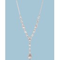 Pear-Shape Crystal Lariat Necklace, 16