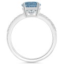 Women's Sky Blue Topaz (2-2/5 ct.t.w.) and Diamond (1/10 ct.t.w.) Ring in Sterling Silver