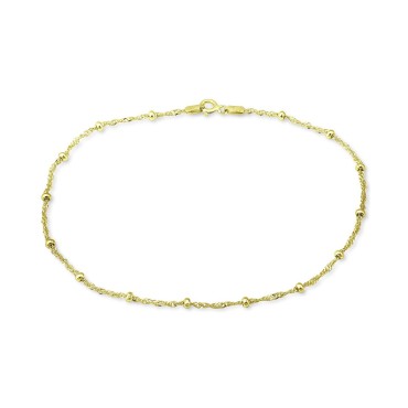 Ankle Bracelet in 18k Gold-Plated Sterling Silver Ankle Bracelet in 18k Gold-Plated Sterling Silver