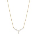 Silver-Tone Marquise-Cut Cubic Zirconia Statement Necklace, 16