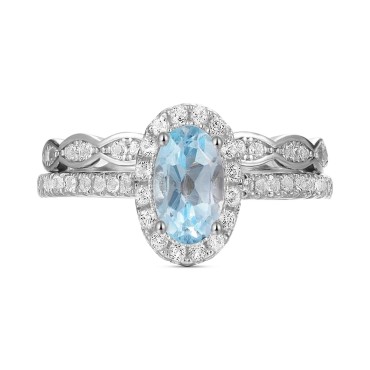 2-Pc. Ring & Fitted Band in Gold-Plated Sterling Silver 2-Pc. Ring & Fitted Band in Gold-Plated Sterling Silver