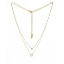 Dainty Chain and Crystal Heart Necklace Set of 2