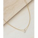 Dainty Chain and Crystal Heart Necklace Set of 2