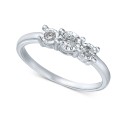 Diamond 3-Stone Promise Ring in 10k White Gold (1/4 ct. t.w.)