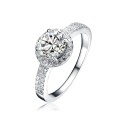 Sterling Silver Cubic Zirconia Traditional Ring