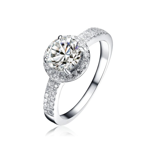 Sterling Silver Cubic Zirconia Traditional Ring