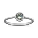 Cubic Zirconia Bezel Ring