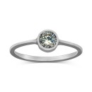 Cubic Zirconia Bezel Ring