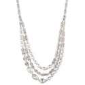 Silver-Tone Crystal Drama Collar Necklace, 16