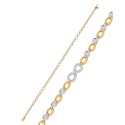 Diamond Infinity Open Link Bracelet (1/2 ct. t.w.) in Sterling Silver & 14k Gold-Plate