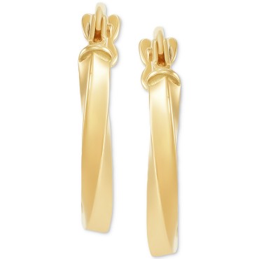 2-Pc. Set Polished & Twist Style Small Hoop Earrings in 10k Gold 2-Pc. Set Polished & Twist Style Small Hoop Earrings in 10k Gold