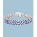 Tanzanite Triple Row Bracelet (17-5/8 ct.t.w.) in Sterling Silver