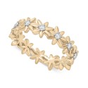 Diamond Flower Band (1/6 ct. t.w.) in Gold Vermeil