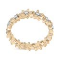 Diamond Flower Band (1/6 ct. t.w.) in Gold Vermeil