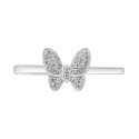 Diamond Butterfly Ring (1/10 ct. t.w.) in Sterling Silver or 14k Gold-Plated Sterling Silver