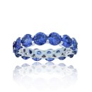 Dark Purple Cubic Zirconia Eternity Band in Sterling Silver Dark Purple Cubic Zirconia Eternity Band in Sterling Silver