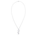 Diamond Accent Silver-plated Triple Heart Pendant Necklace