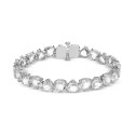 Silver-Tone Crystal Bracelet