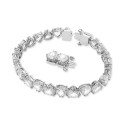 Silver-Tone Crystal Bracelet