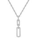 Cubic Zirconia Double Link 18