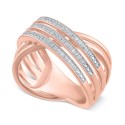 Diamond Crisscross Statement Ring (1/4 ct. t.w.)