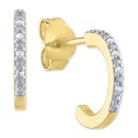 Diamond Accent Small Hoop Earrings in 14k Gold-Plated Sterling Silver