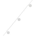 Cubic Zirconia Cluster Disc Dangle 17