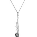 Silver-Tone Multi Charm Key Lock Chain Necklace