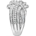 Diamond Crossover Statement Ring (1 ct. t.w.) in 10k White Gold