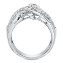 Diamond Crossover Statement Ring (1 ct. t.w.) in 10k White Gold