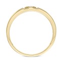 Men's Diamond Accent Cross Band in 10k Yellow Gold & White Gold