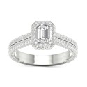 Diamond Emerald-Cut Double Row Engagement Ring (1-3/4 ct. t.w.) in Platinum