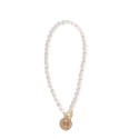 18K Gold Plated Freshwater Pearls with a Coin Pendant