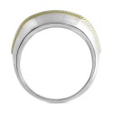 Men's Diamond Two-Tone Ring (1/5 ct. t.w.) in Sterling Silver & 14k Gold-Plate