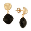 Onyx Drop Earrings in 14k Gold