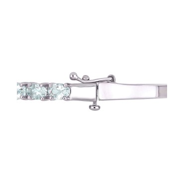 Aquamarine Bangle Bracelet (6-1/3 ct. t.w.) in Sterling Silver Aquamarine Bangle Bracelet (6-1/3 ct. t.w.) in Sterling Silver