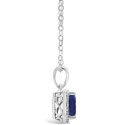 Sapphire (5/8 ct. t.w.) and Diamond Accent Pendant Necklace in Sterling Silver