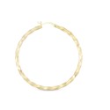 Twisted Satin Finished Round Hoop Earrings in 14k Gold Over Sterling Silver and Sterling Silver