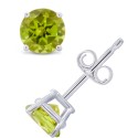 Peridot (1 ct. t.w.) Stud Earrings in 14K White or Yellow Gold