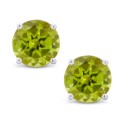 Peridot (1 ct. t.w.) Stud Earrings in 14K White or Yellow Gold