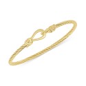 Knot Bangle Bracelet in 14k Gold-Plated Sterling Silver