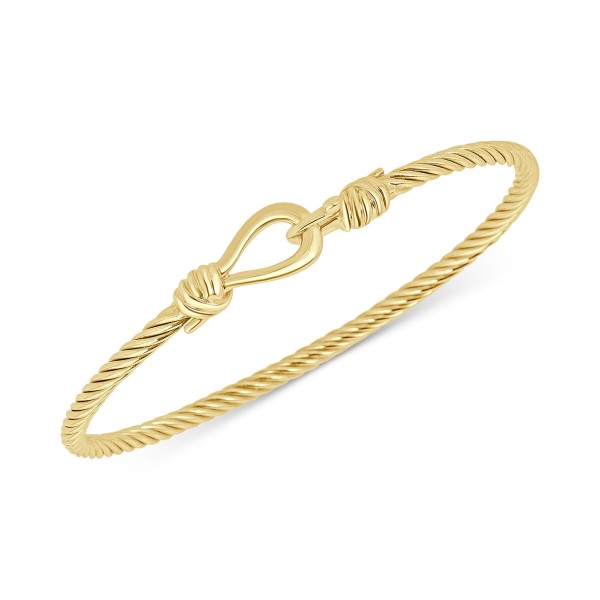 Knot Bangle Bracelet in 14k Gold-Plated Sterling Silver