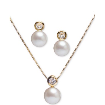 2-Pc. Set Stud Earrings Set in 18k Gold-Plated Sterling Silver 2-Pc. Set Stud Earrings Set in 18k Gold-Plated Sterling Silver